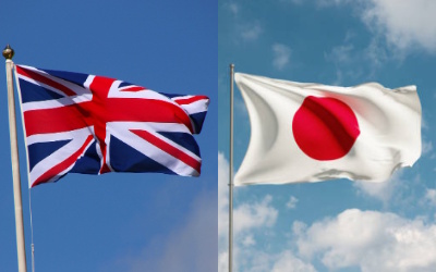 イギリスの国旗, 日本の国旗