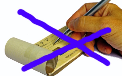 小切手受け取れず